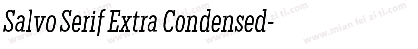 Salvo Serif Extra Condensed字体转换